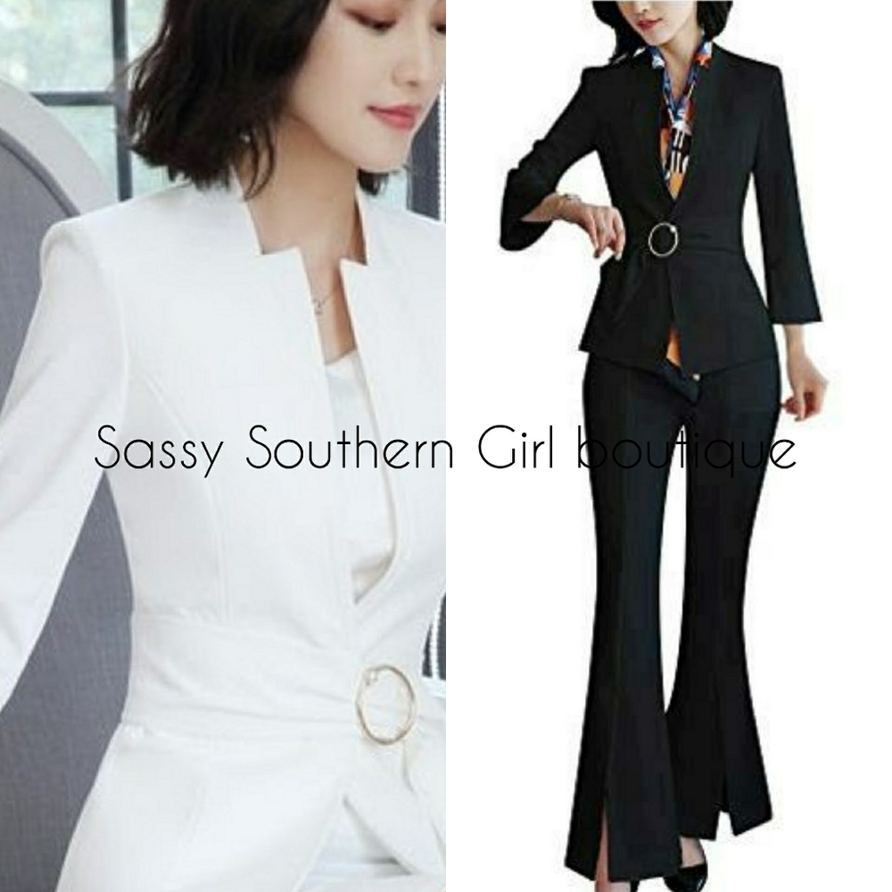 ⭐🆕 Ivory White Susielady update pant suit